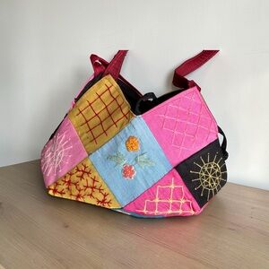 Embroidered Patchwork Mini Bag
